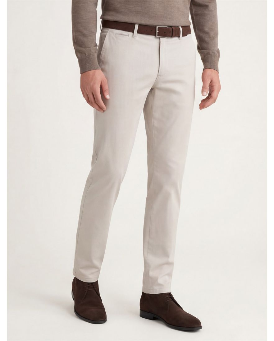 Eurex pantalon katoen wit normale fit