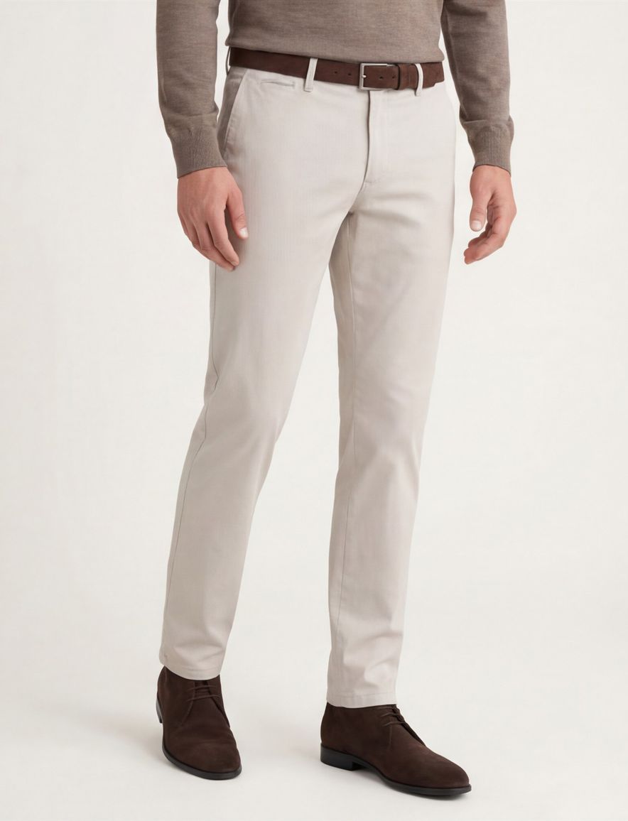Eurex pantalon katoen wit normale fit