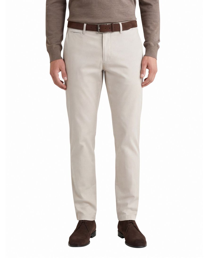 Eurex pantalon katoen wit normale fit