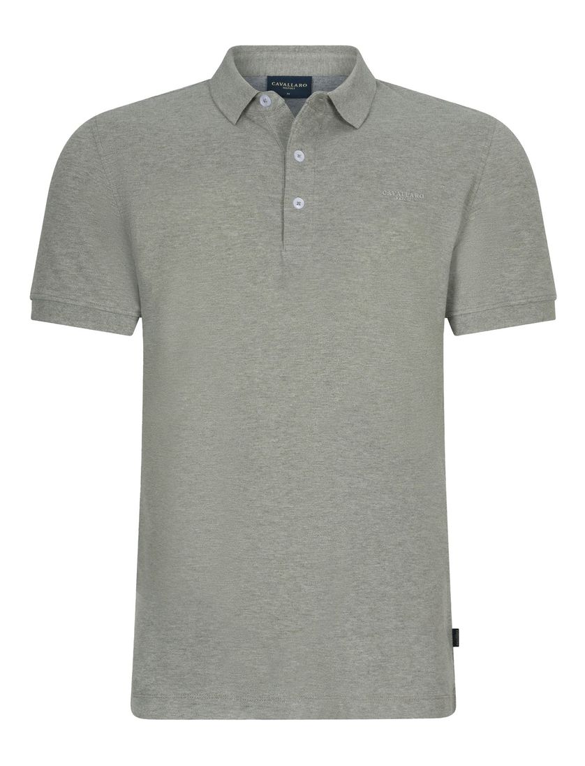 katoenen Cavallaro Bavone poloshirt groen gemeleerd