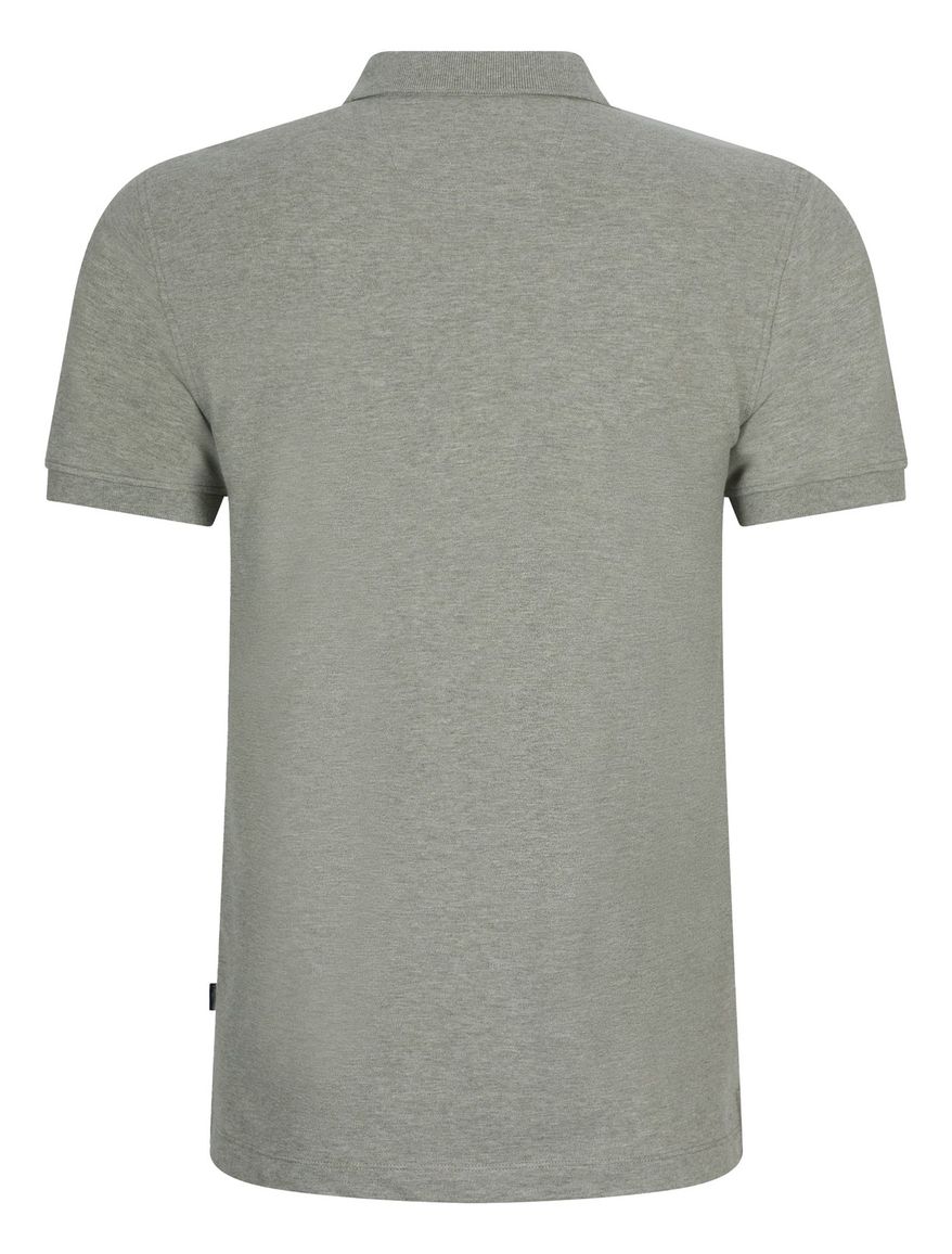 Cavallaro Bavone poloshirt groen gemeleerd katoen slim fit