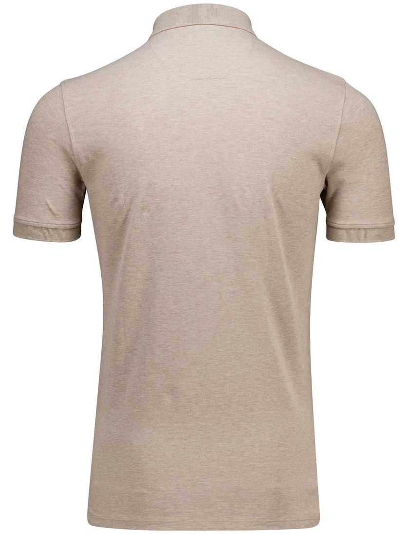 poloshirt Cavallaro bruin gemeleerd katoen