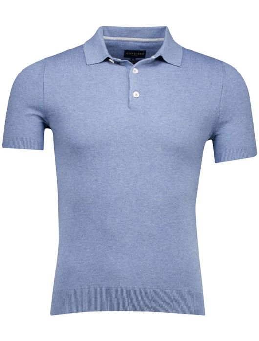 poloshirt korte mouw blauw Cavallaro