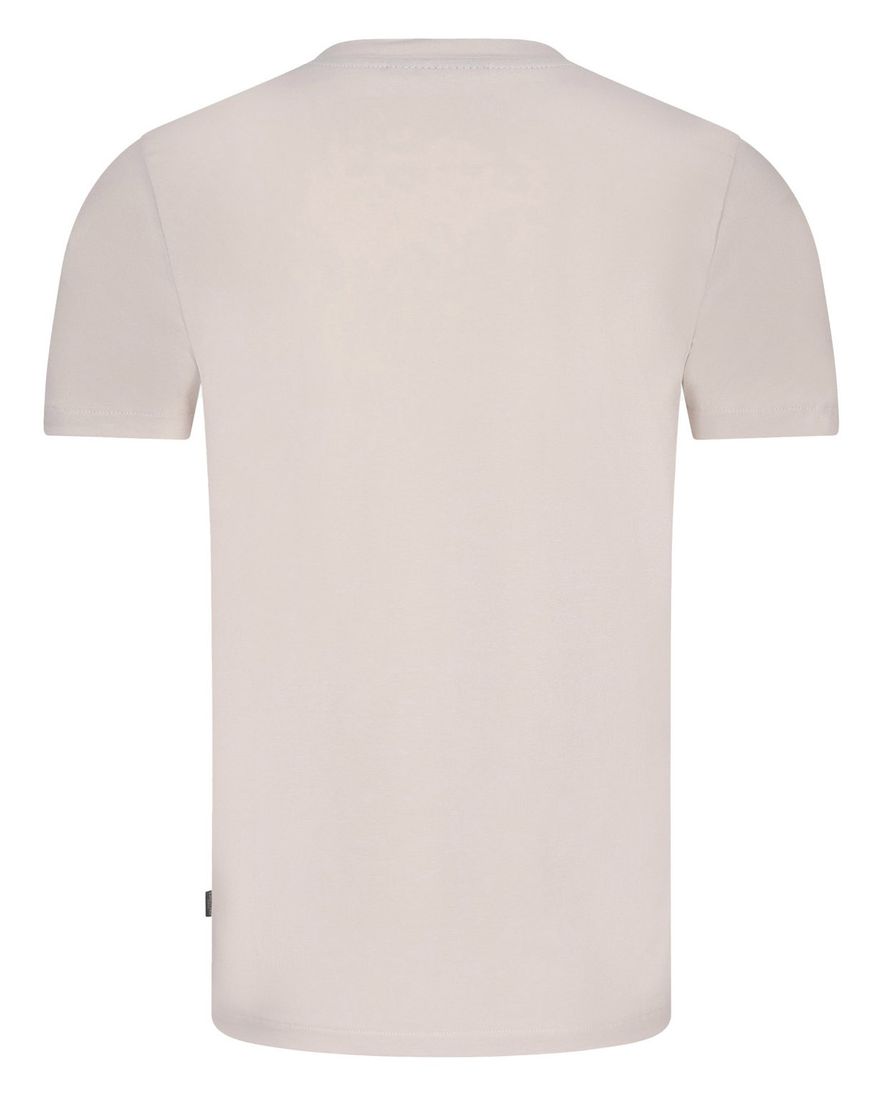 Cavallaro Bari t-shirt effen beige met tekst