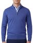 Portofino Hince regular fit half zip trui blauw katoen