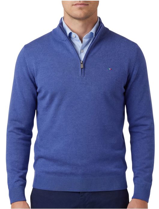 trui blauw Portofino Regular Fit