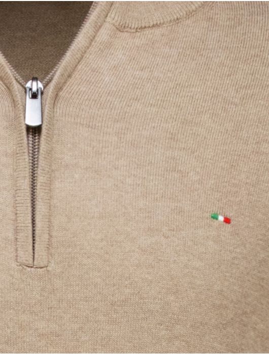 trui bruin Portofino Regular Fit