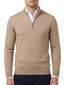 Portofino Hince regular fit half zip trui bruin katoen