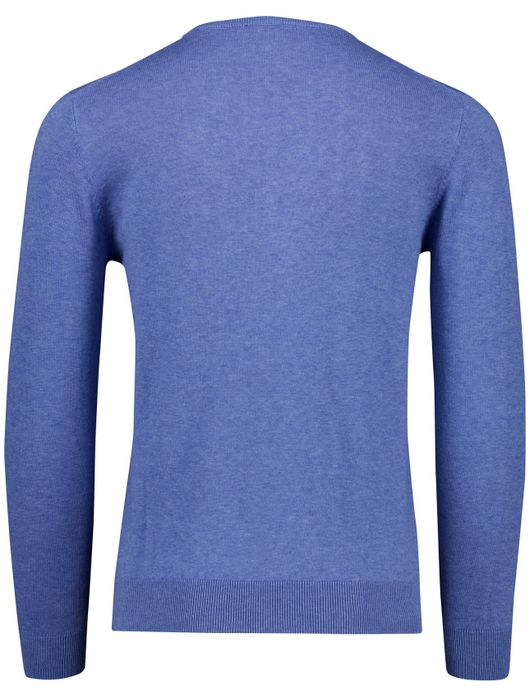 Portofino Vince V-neck Pullover Flat Knit blauw