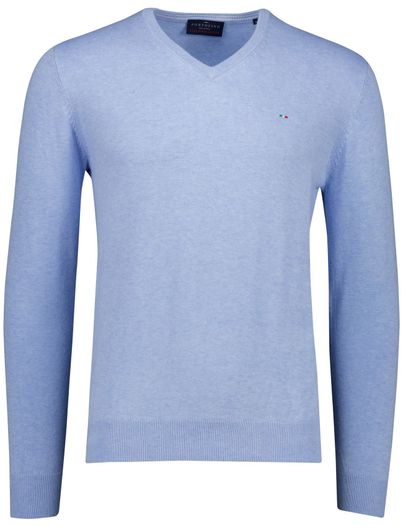 Portofino Portofino trui effen lichtblauw katoen normale fit