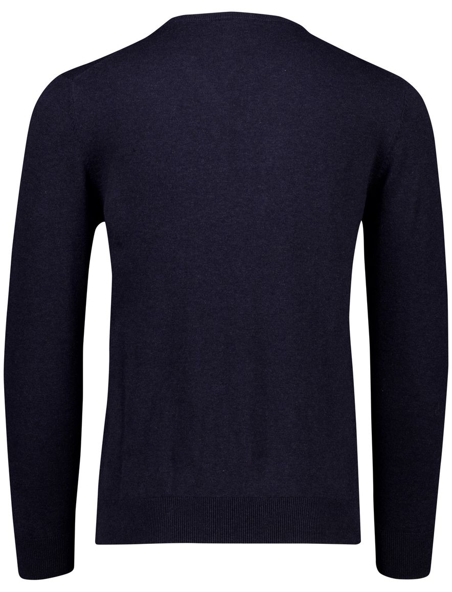 Portofino effen normale fit donkerblauw katoen