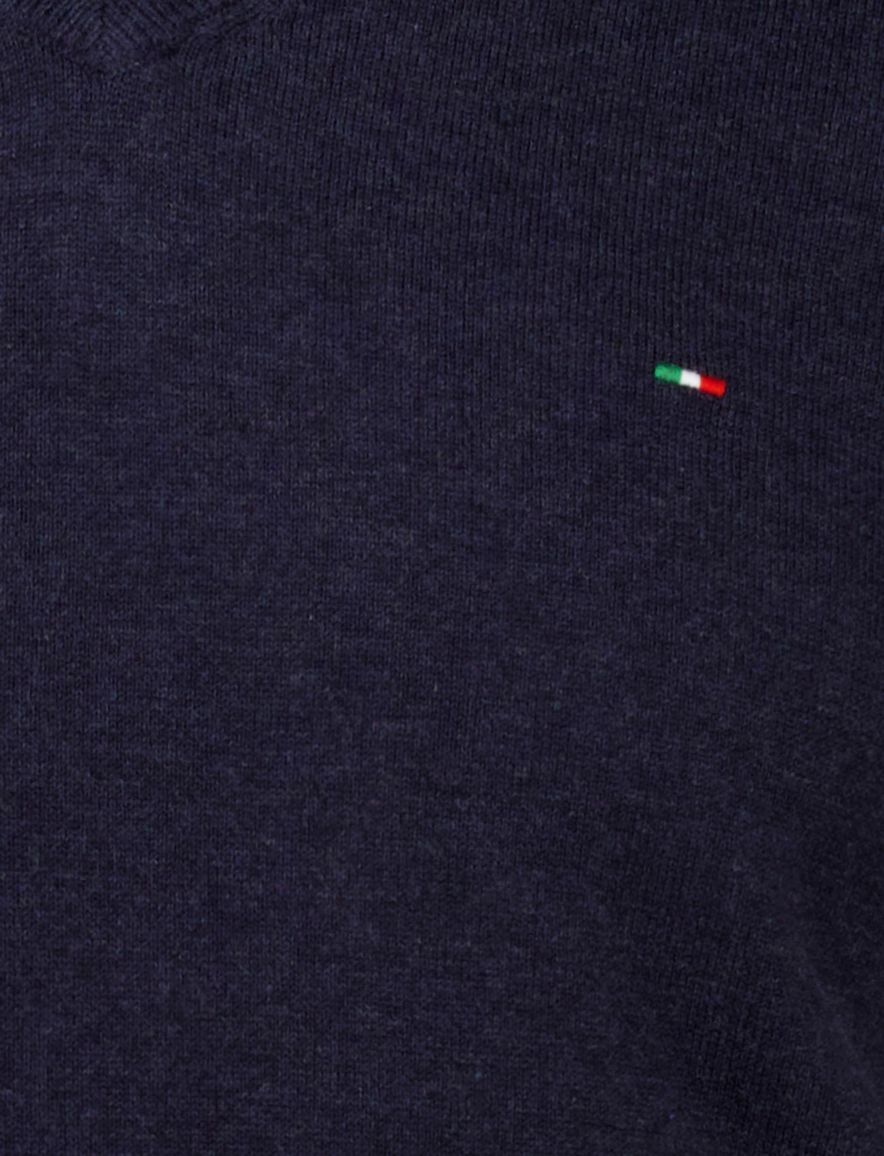 Portofino effen normale fit donkerblauw katoen