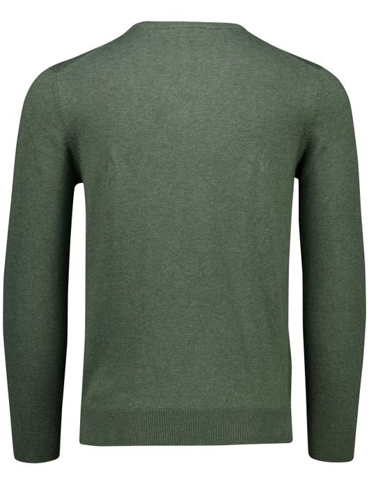 Portofino Vince V-neck Pullover Flat Knit Groen