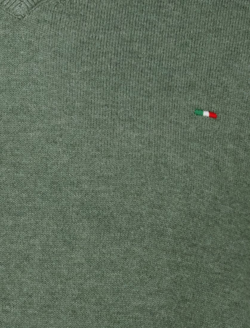 Portofino effen groen normale fit katoen