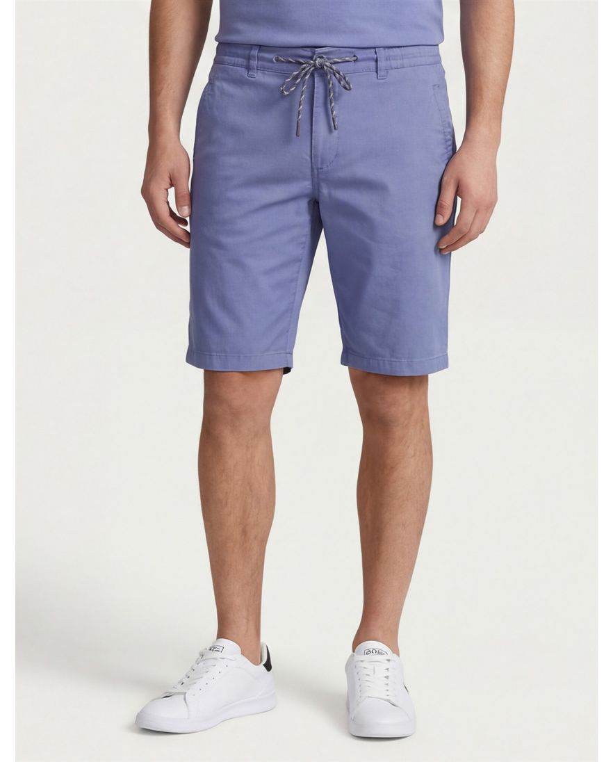 Brax bermuda blauw effen katoen