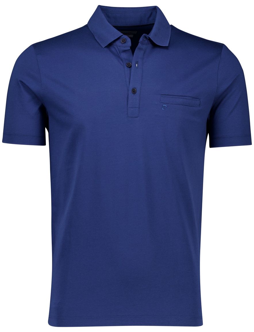Pierre Cardin polo blauw 3-knoops katoen