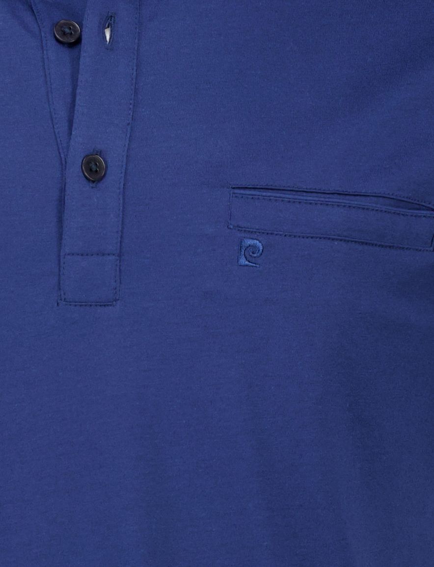 Pierre Cardin polo blauw 3-knoops katoen