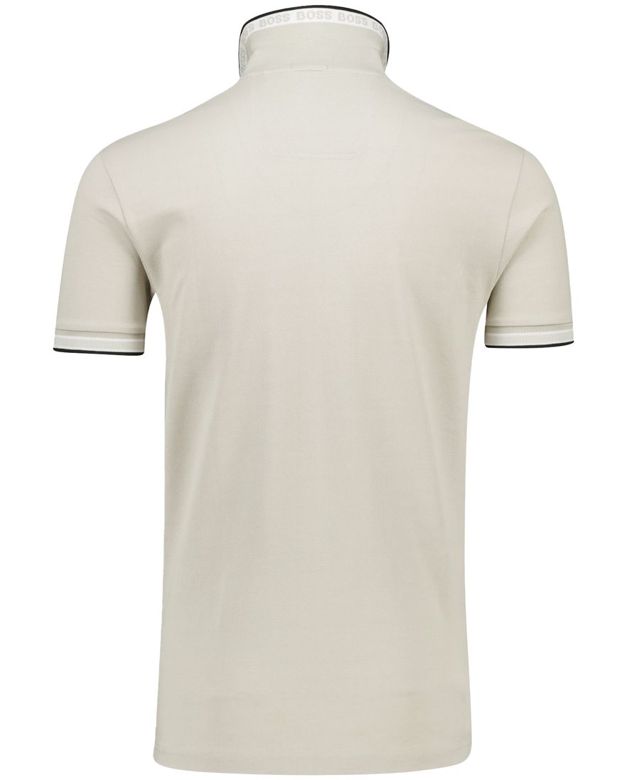 Boss Green paddy polo beige korte mouw pique
