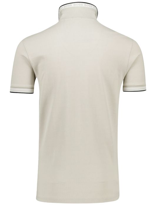 Boss Green paddy polo beige korte mouw