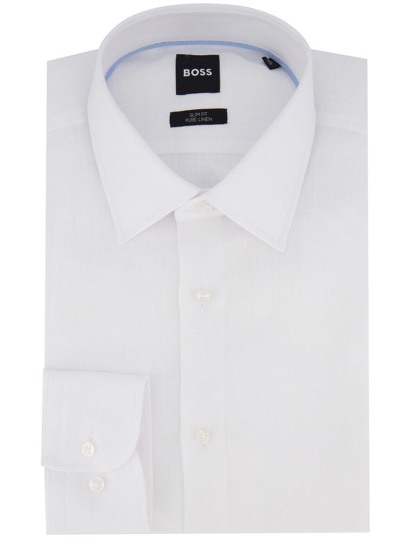 Boss Black P-Hank overhemd wit effen slim fit