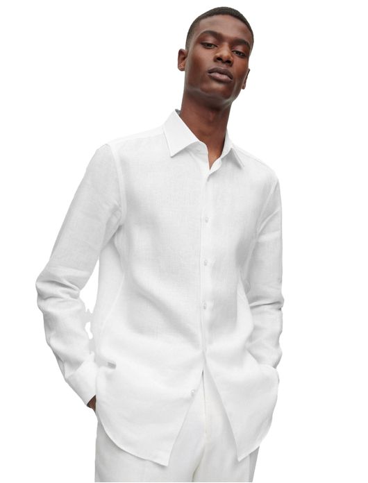 Boss Black P-Hank overhemd wit effen