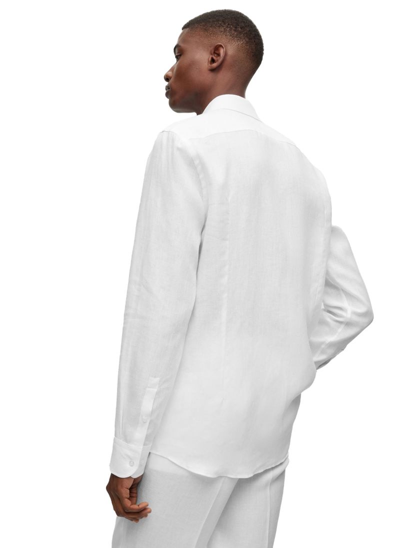 Boss Black P-Hank overhemd wit effen slim fit