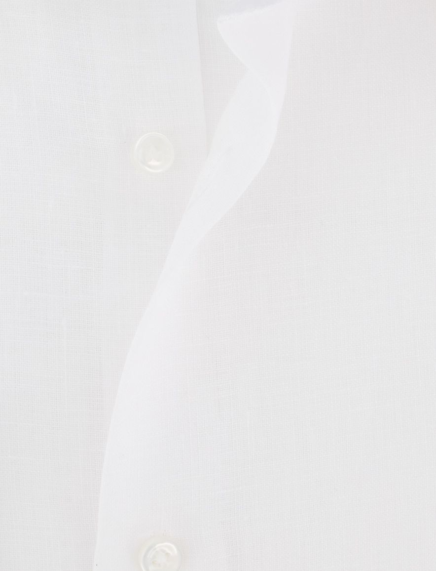 Hugo Boss Black slim fit overhemd wit linnen ml7