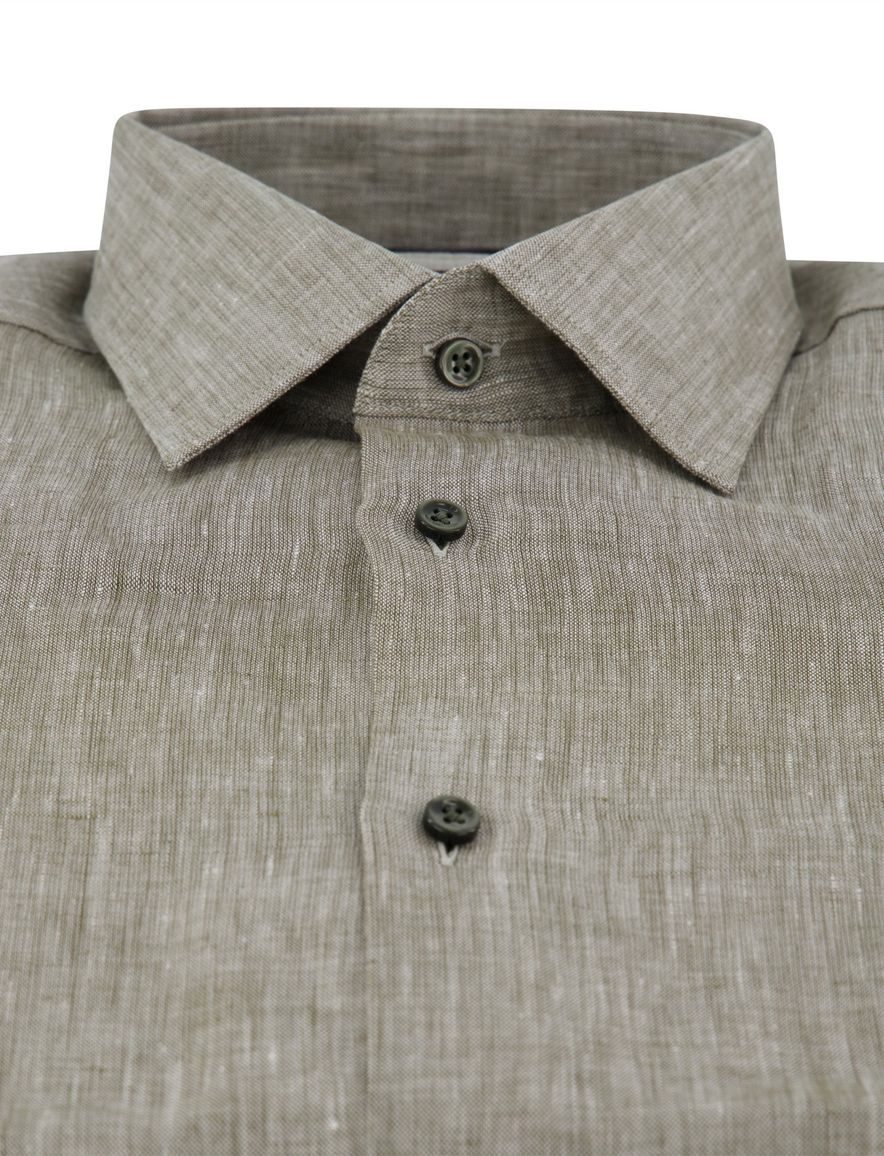 Boss Black slim fit overhemd effen groen mouwlengte 7