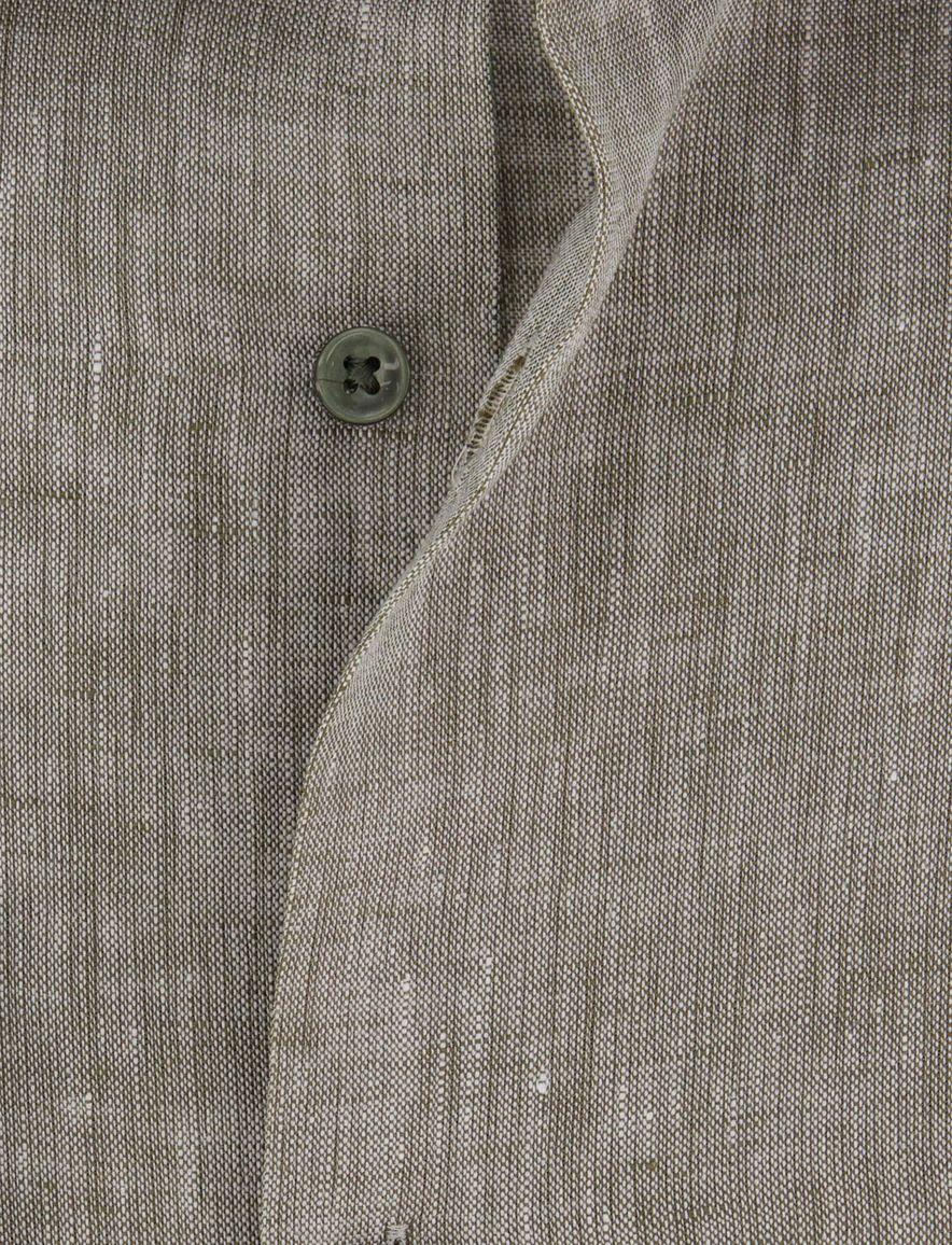 Boss Black slim fit overhemd effen groen mouwlengte 7