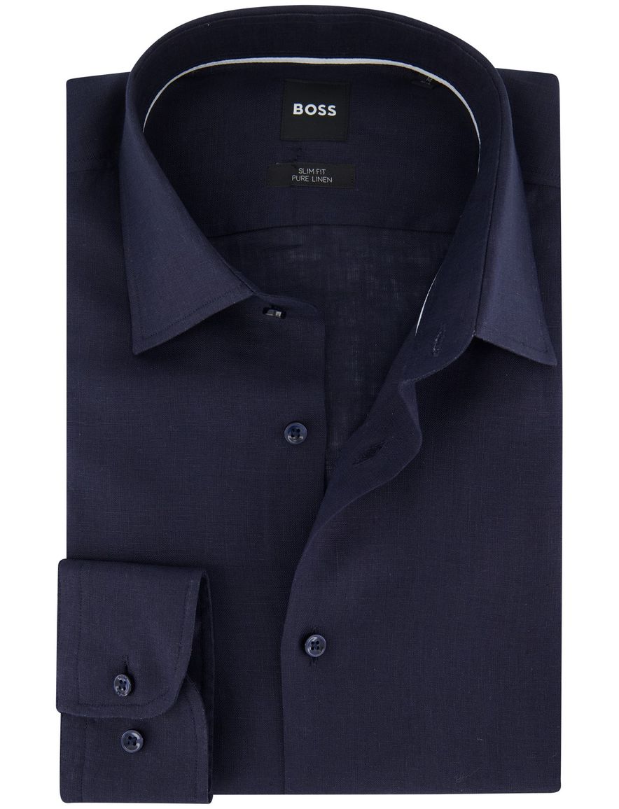 Hugo Boss Black overhemd donkerblauw slim fit