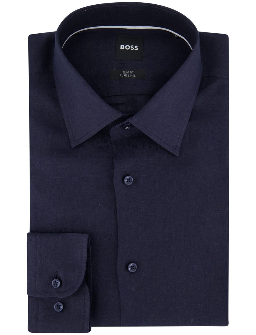 Hugo Boss Black overhemd donkerblauw slim fit