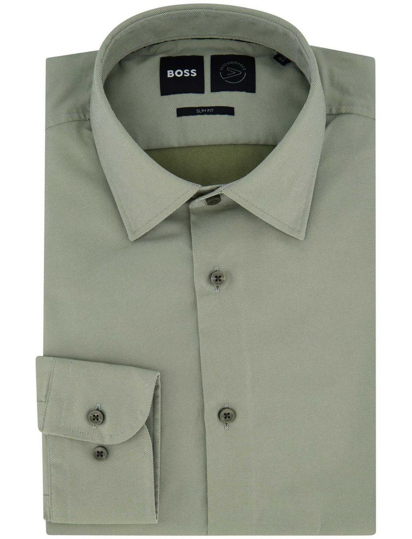 Boss Black P-Hank overhemd groen slim fit
