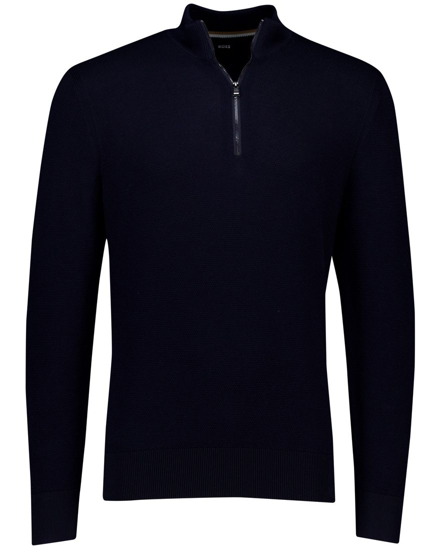 Hugo Boss Black Ebrando-P half zip donkerblauw