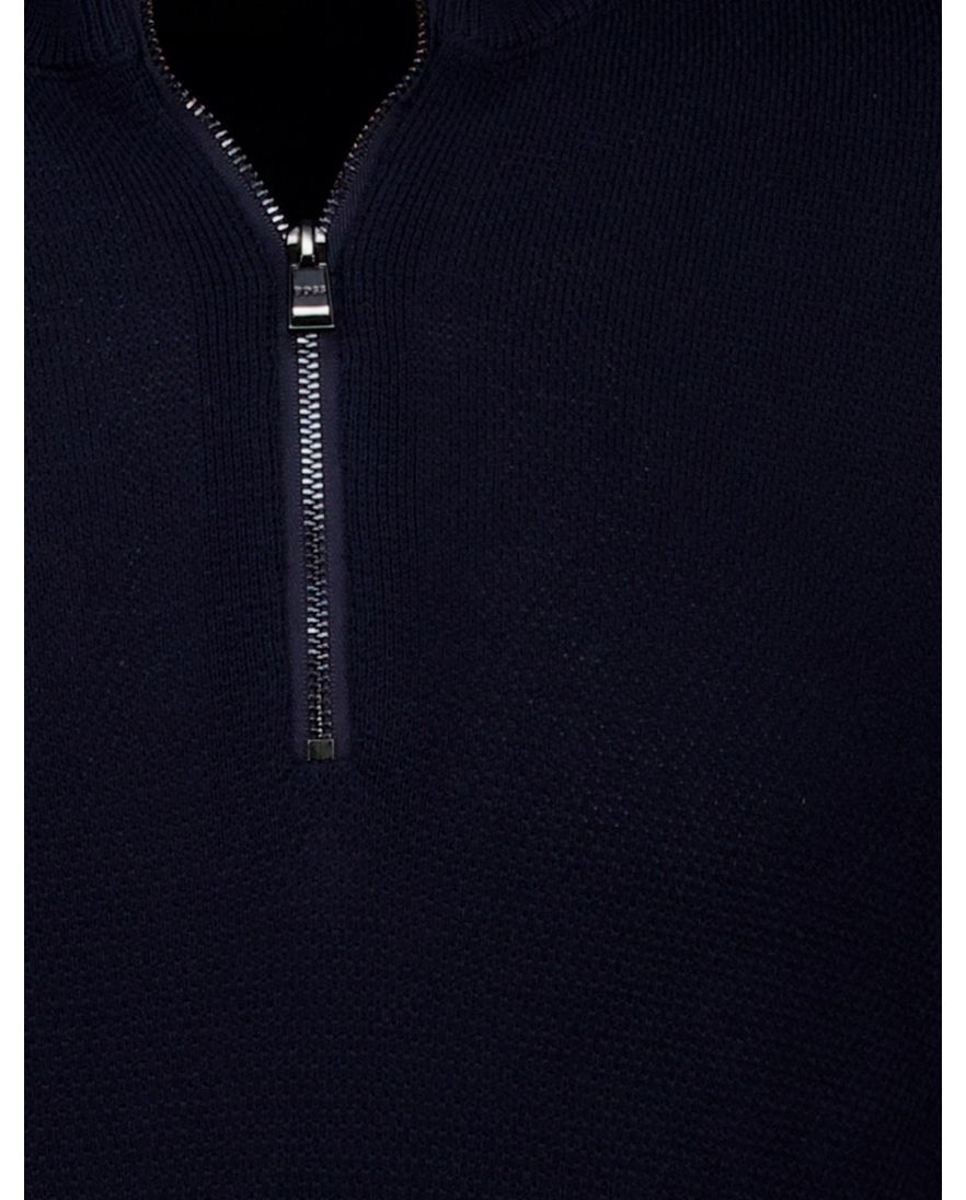 Hugo Boss Black Ebrando-P half zip donkerblauw