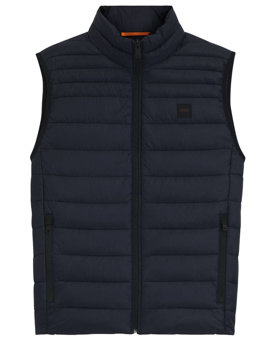 BOSS Orange bodywarmer Odeno2 donkerblauw effen normale fit