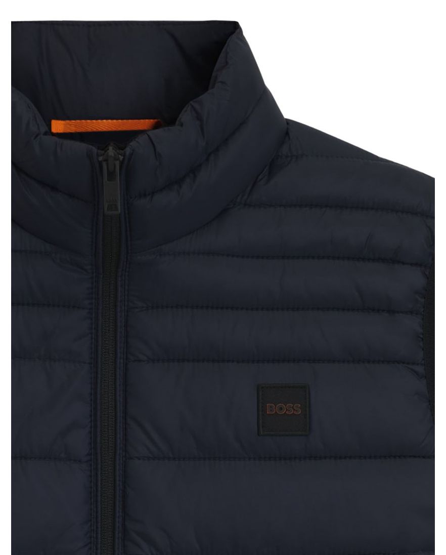 BOSS Orange bodywarmer Odeno2 donkerblauw effen normale fit