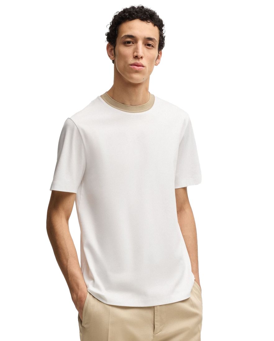 BOSS Black t-shirt wit effen katoen