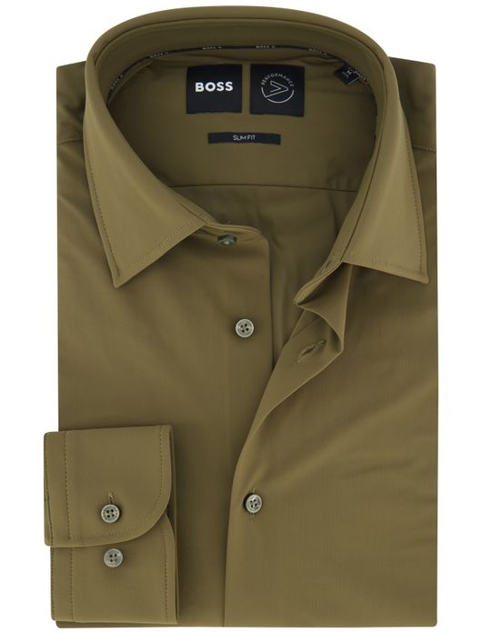 Boss Black P-Hank overhemd groen effen ml7