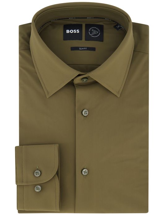Boss Black P-Hank overhemd groen effen ml7