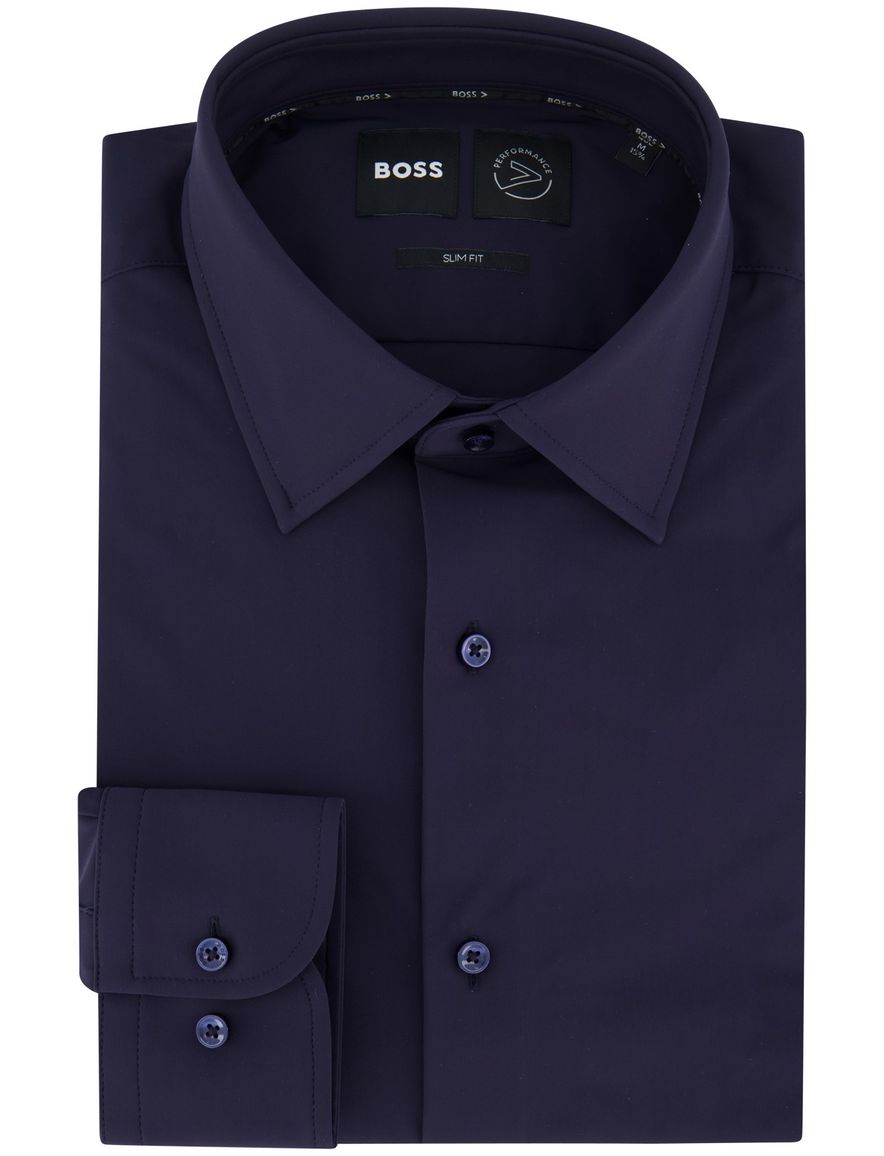 Boss Black P-Hank overhemd donkerblauw effen ml7
