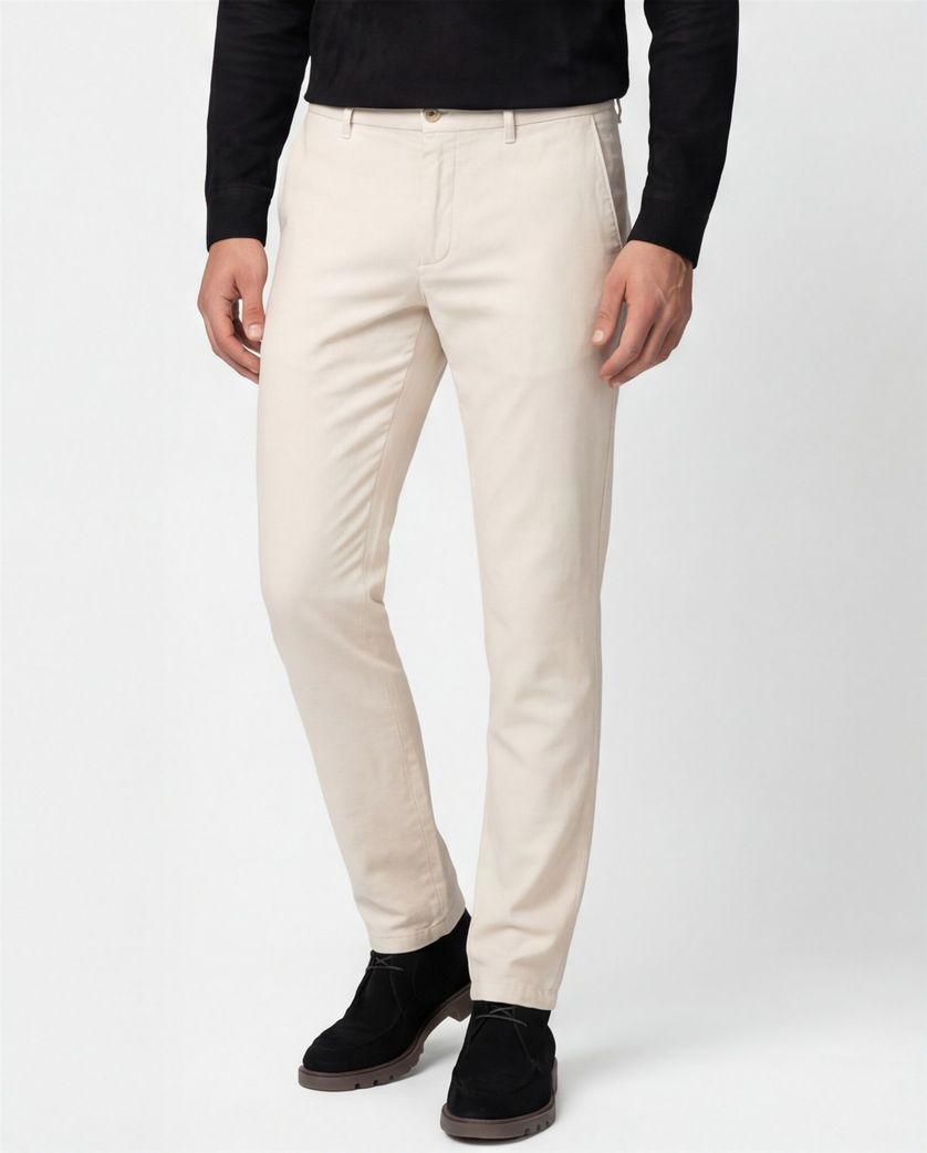 Alberto move-smart chino beige slim fit katoen