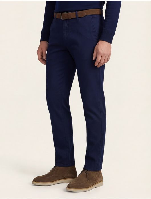 katoenen broek donkerblauw Alberto