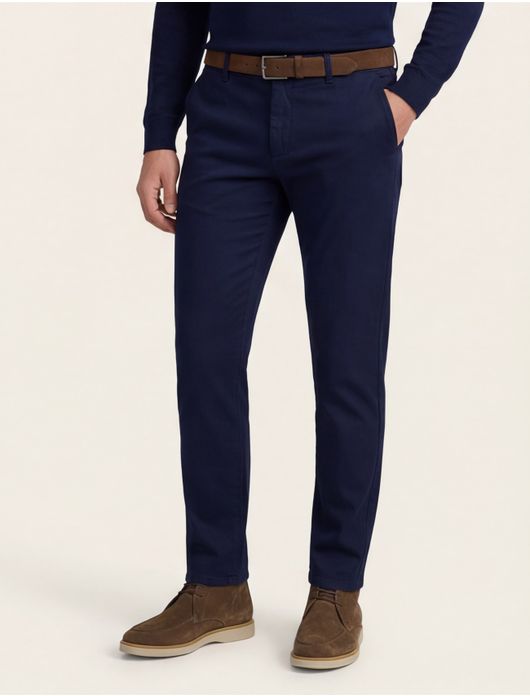 katoenen broek donkerblauw Alberto