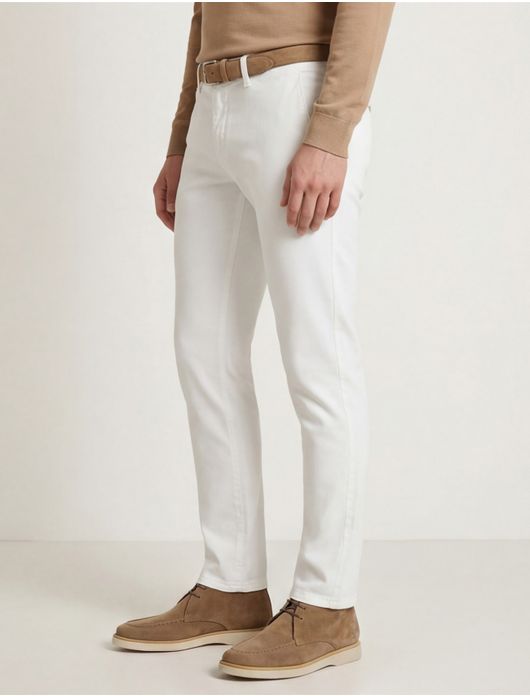 Alberto Pantalon wit slim fit Rob-o