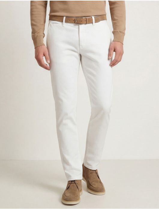 Alberto Pantalon wit slim fit Rob-o