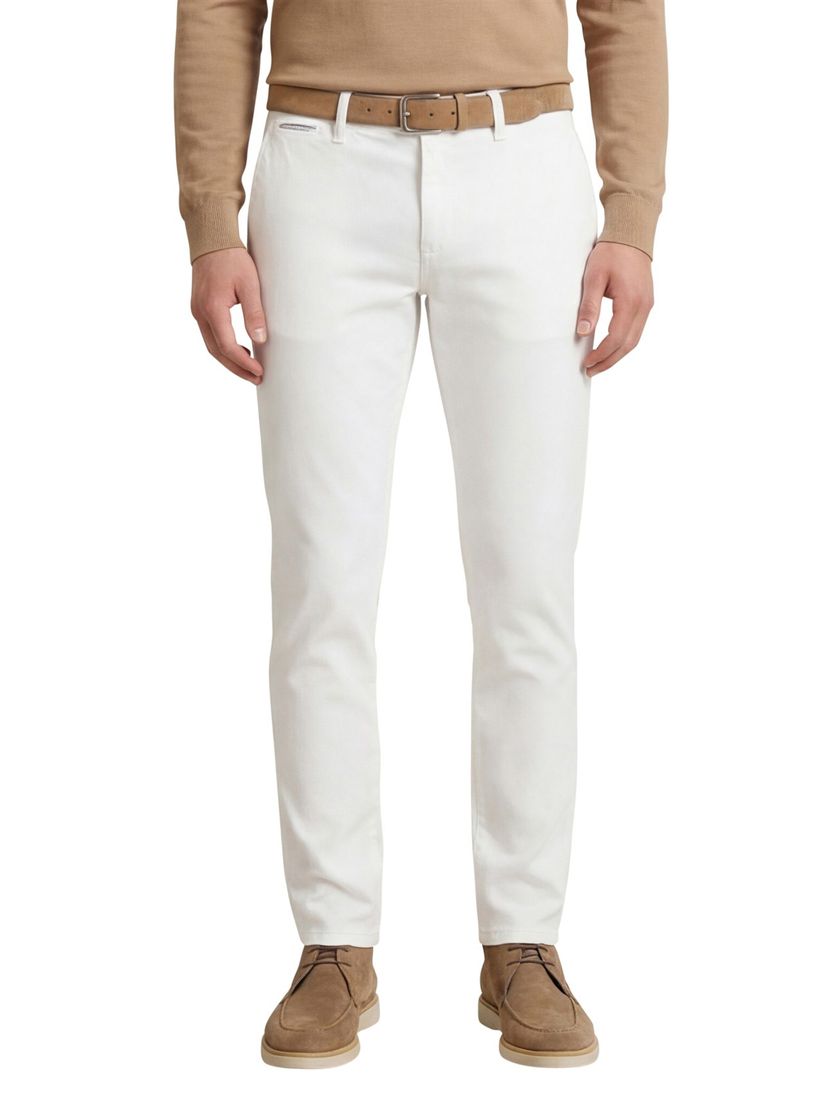 Alberto Pantalon wit slim fit Rob-o