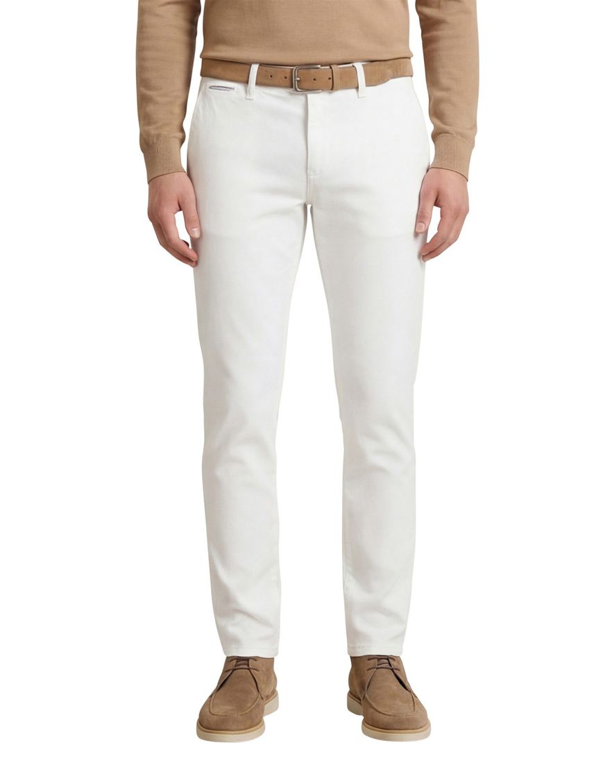 Alberto Pantalon wit slim fit Rob-o