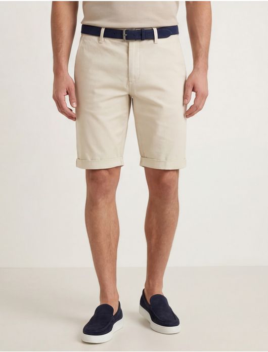Alberto rob-k slim fit bermuda creme