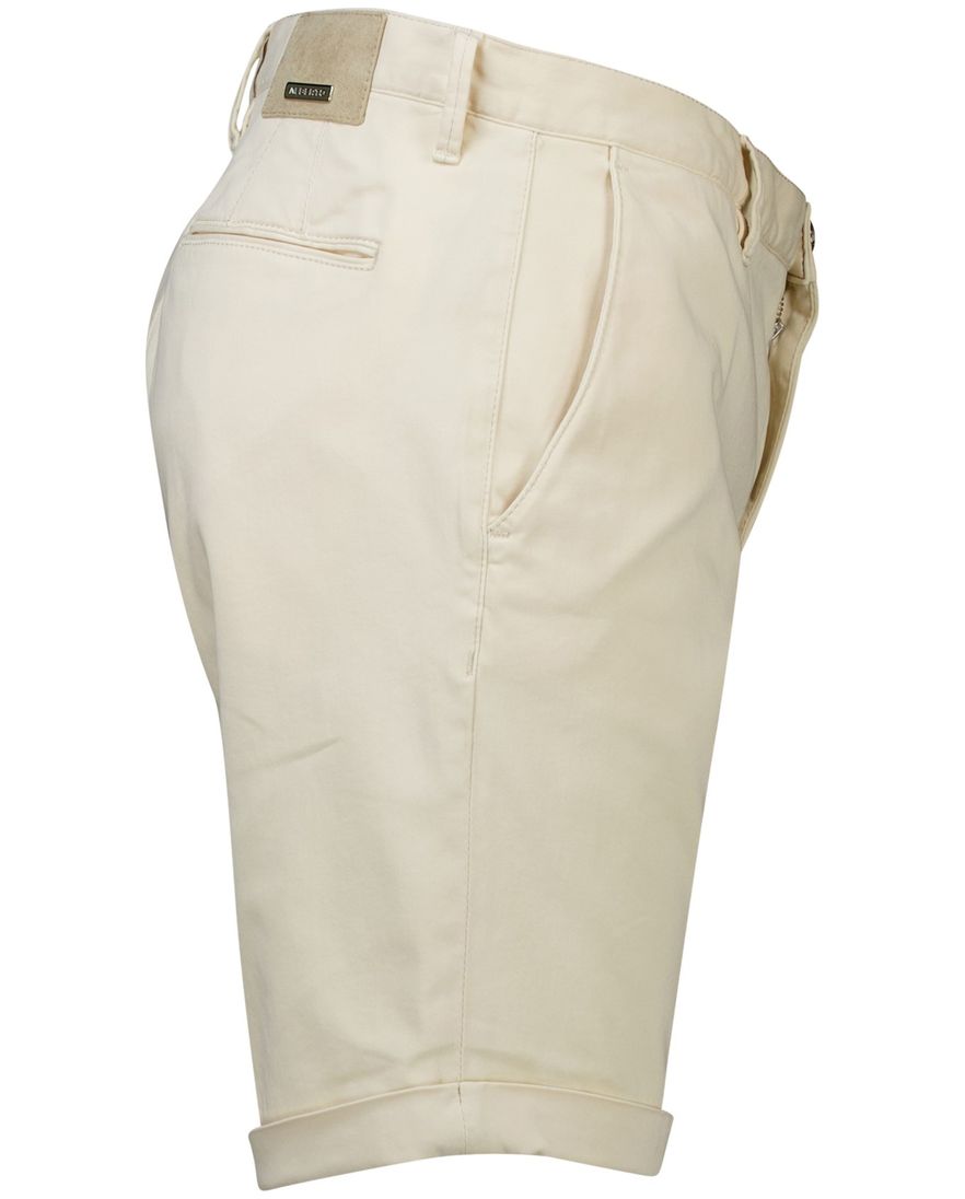 Alberto rob-k slim fit bermuda creme effen