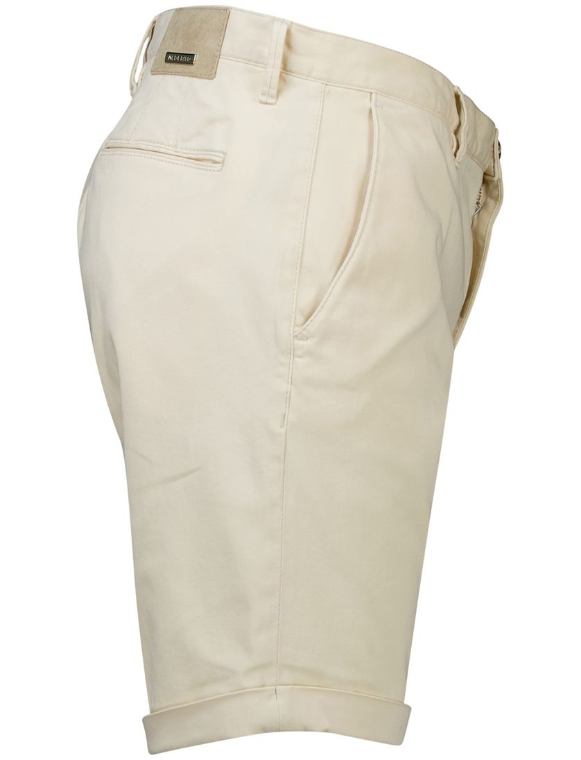 Alberto rob-k slim fit bermuda creme katoen